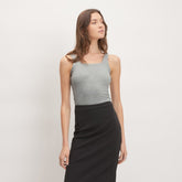 The Supima® Sleeveless Top | Heathered Grey