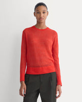 The Air Alpaca™ Relaxed Crew Top | Fiery Red