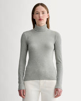 The Luxe Rib Turtleneck | Washed Heathered Grey