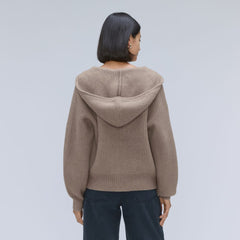 The Cozy-Stretch Hooded Cardigan | Taupe Grey