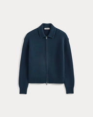 Honeycomb Sweater Jacket | Midnight Navy