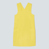 The Cross-Back Apron Mini Dress | Lemon
