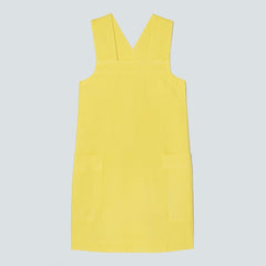 The Cross-Back Apron Mini Dress | Lemon