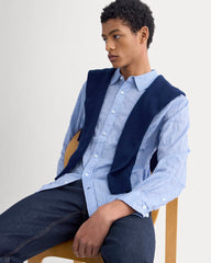 Textured Voile Button-Up Shirt | Open Air Plaid