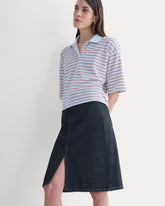 Mid-Rise Denim Midi Skirt | Tungsten Rinse