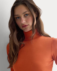 The Luxe Rib Turtleneck | Rust