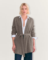 The Robe Cardigan in Alpaca | Taupe Melange