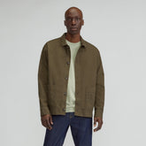The Organic Cotton Herringbone Utility Jacket | Beech
