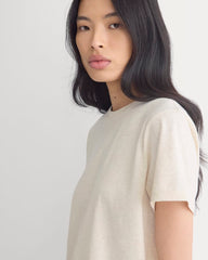 The Box-Cut Tee in Essential Cotton | Heathered Oats | No Pocket