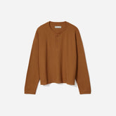 The Organic Cotton Waffle Henley | Toasted Almond