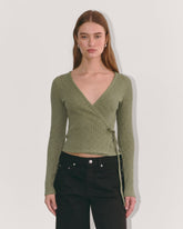 The Cozy Rib Wrap Top | Kalamata