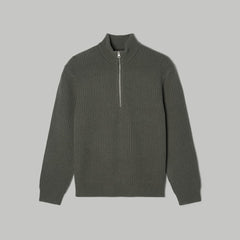 The Felted Merino Half-Zip Sweater | Kambaba
