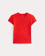 RetroSoft Cotton Crew | Fiery Red