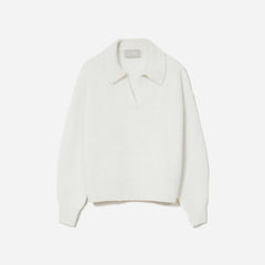 The Alpaca Waffle-Stitch Polo | Snow