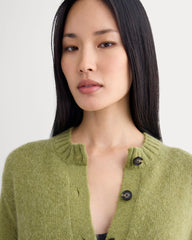 The Crew Cardigan in Alpaca | Moss