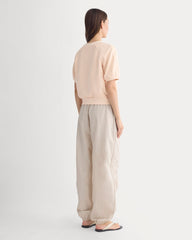 Lightweight Terry Blouson Short-Sleeve Crew | Pale Peach