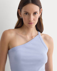 RetroSoft Cotton One-Shoulder Tank | Aleutian