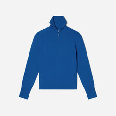 The Luxe Merino Half-Zip Sweater | Lapis Blue