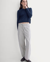 The Easy Barrel Pant | Canvas Tan / Navy