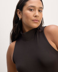 The Form Mock-Neck Tank | Black