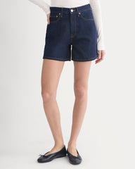 Way-High® A-Line Denim Short | Tungsten Rinse