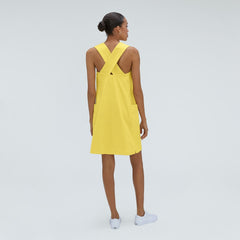 The Cross-Back Apron Mini Dress | Lemon