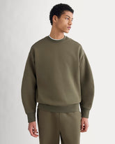 Luxe Fleece Crew Pullover | Olive Night