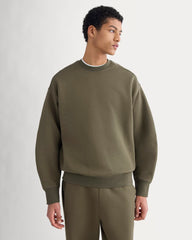 Luxe Fleece Crew Pullover | Olive Night