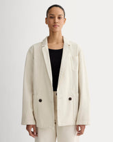 The Denim Chore Blazer | Garment-Dyed Sand