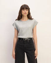 The Rib Muscle Tee | Heathered Grey
