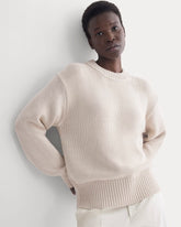 Oversized Cocoon Crew in Elevated Cotton | Peyote