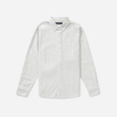 The Standard Fit Japanese Oxford Shirt | Uniform | White / Black Stripe | Standard