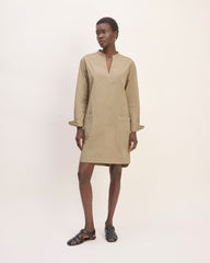 The Long-Sleeve Utility Mini Dress | Trench Coat Khaki