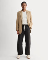 Luxe Fleece Barrel Sweatpant | Black