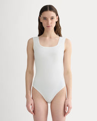 The Form Square-Neck Bodysuit | White