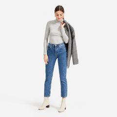 The Luxe Micro-Rib Turtleneck | Heathered Grey