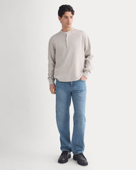 Vintage Rib Henley | Heathered Oatmeal