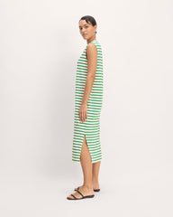 The Weekend Tank Dress | Bone / Grass Green