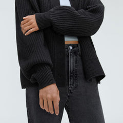 The Felted Merino Cardigan | Black