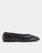 Made in Italy Flat | Black Leather