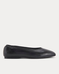Made in Italy Flat | Black Leather