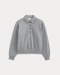 Lightweight Terry Polo Sweatshirt | Vintage Heather Grey