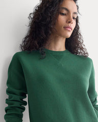 Double Knit Crew in Cotton Merino | Hunter Green