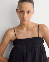 Gauze Smocked Dress | Black