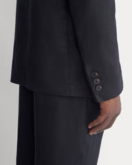 Soyeux Linen Linen Blazer | Black