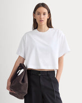 Forever Jersey Cropped Tee | White
