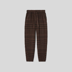 The Linen Pull-On Barrel Pant | Chocolate Brown / Black