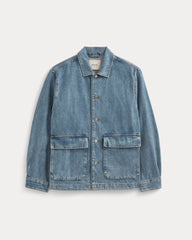 Denim Shacket | Vintage Mid Indigo