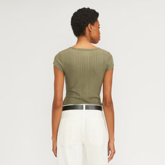 The Rib Soft Knit Scoop-Neck Tee | Kalamata