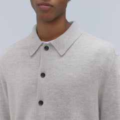 The Merino-Blend Sweater Polo | Heathered Grey